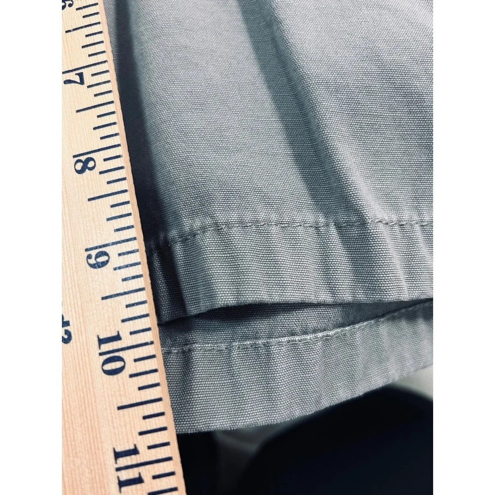 Chaps Mens Gray Cargo Shorts 100% Cotton Multi‎ Pocket Utility Casual Size 36